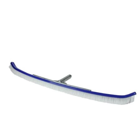 Pool Central 18.25 in. Blue Flexible Nylon Bristle Brush with Aluminum Handle 32798773